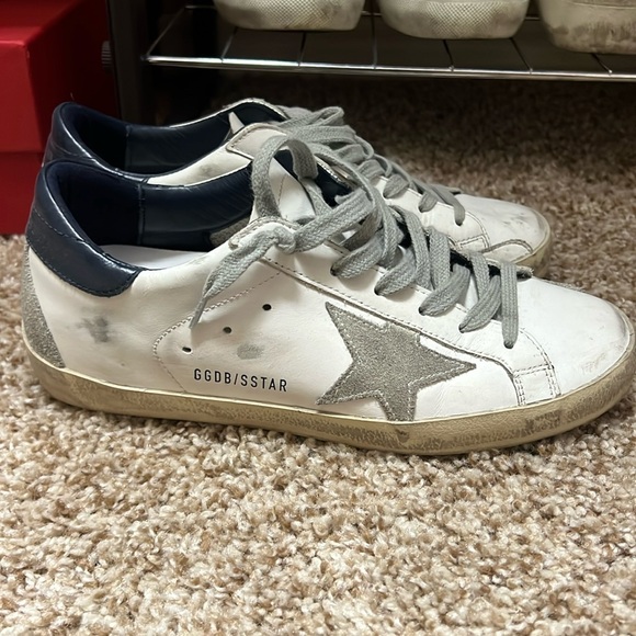 GOLDEN GOOSE Superstar Distressed Sneakers Sz 37 7 - Picture 1 of 5